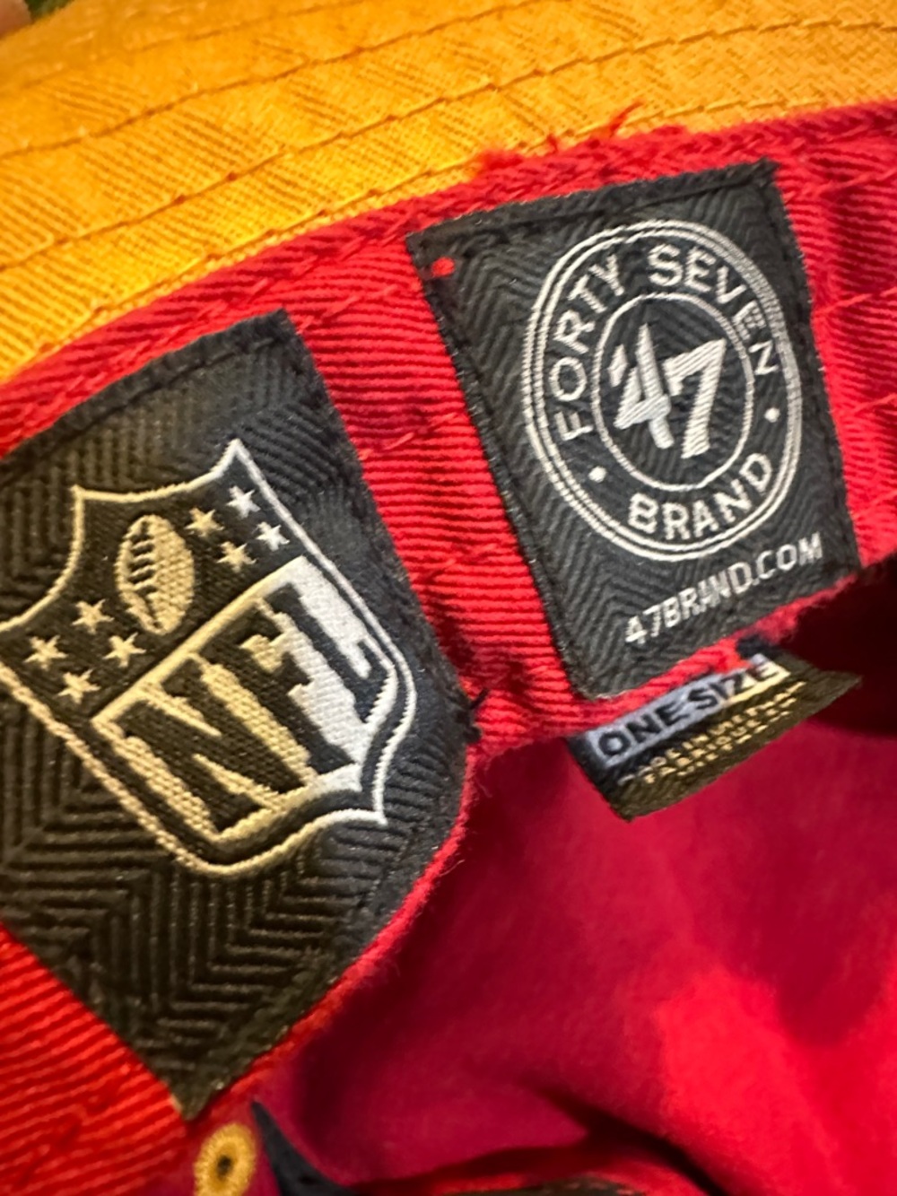 Kansas City Chiefs ‘47 Brand Red and Gold NFL Bucket Hat - Picture 2 of 3